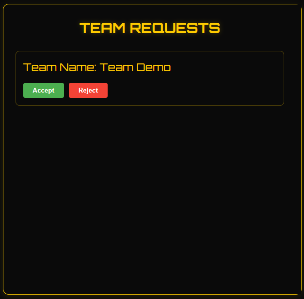 Player Confirmation Screenshot